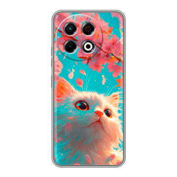 Силиконовый чехол на Tecno Spark 30 Pro с принтом Красивый кот