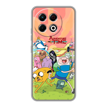 Силиконовый чехол на Tecno Spark 30 Pro с принтом Adventure time Время приключений