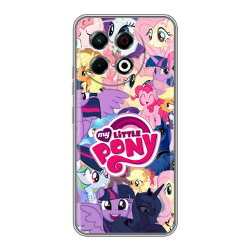 Силиконовый чехол на Tecno Spark 30 Pro с принтом My little pony Дружба чудо