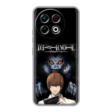 Силиконовый чехол на Tecno Spark 30 Pro с принтом Death note Тетрадь смерти