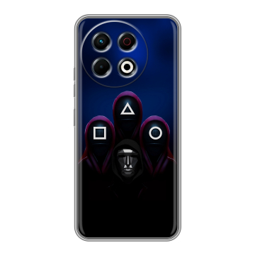 Силиконовый чехол на Tecno Spark 30 Pro с принтом Игра Кальмара