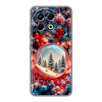 Силиконовый чехол на Tecno Spark 30 Pro с принтом Новый год