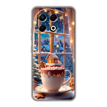 Силиконовый чехол на Tecno Spark 30 Pro с принтом Новый год