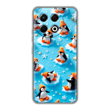 Силиконовый чехол на Tecno Spark 30 Pro с принтом Новый год