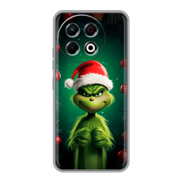 Силиконовый чехол на Tecno Spark 30 Pro с принтом Гринч Новый год Рождество