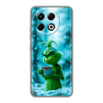 Силиконовый чехол на Tecno Spark 30 Pro с принтом Новый год гринч
