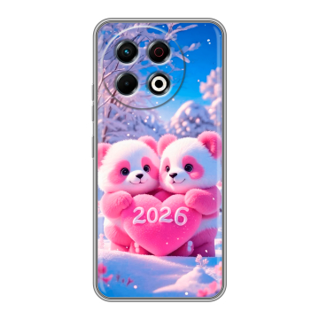 Силиконовый чехол на Tecno Spark 30 Pro с принтом Новый год