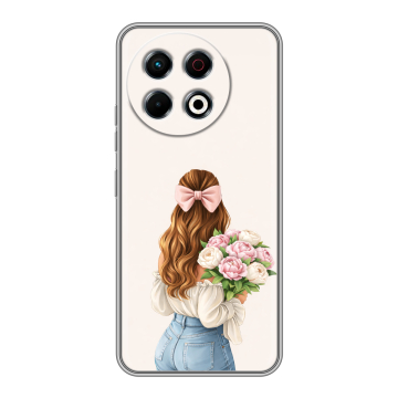 Силиконовый чехол на Tecno Spark 30 Pro с принтом женский