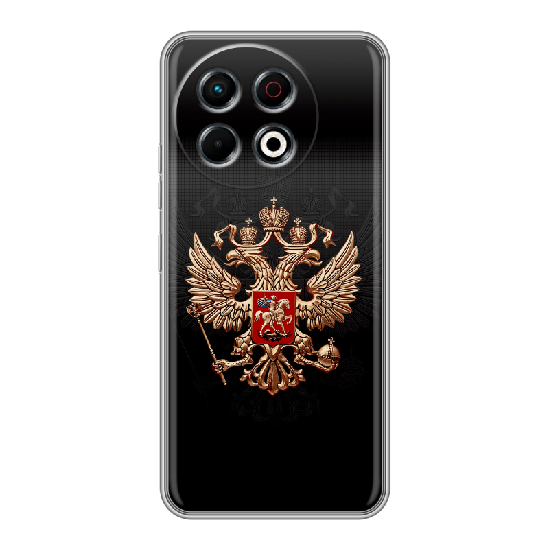 Силиконовый чехол на Tecno Spark 30 Pro с принтом Герб России Силиконовый чехол на Tecno Spark 30 Pro с принтом Герб России