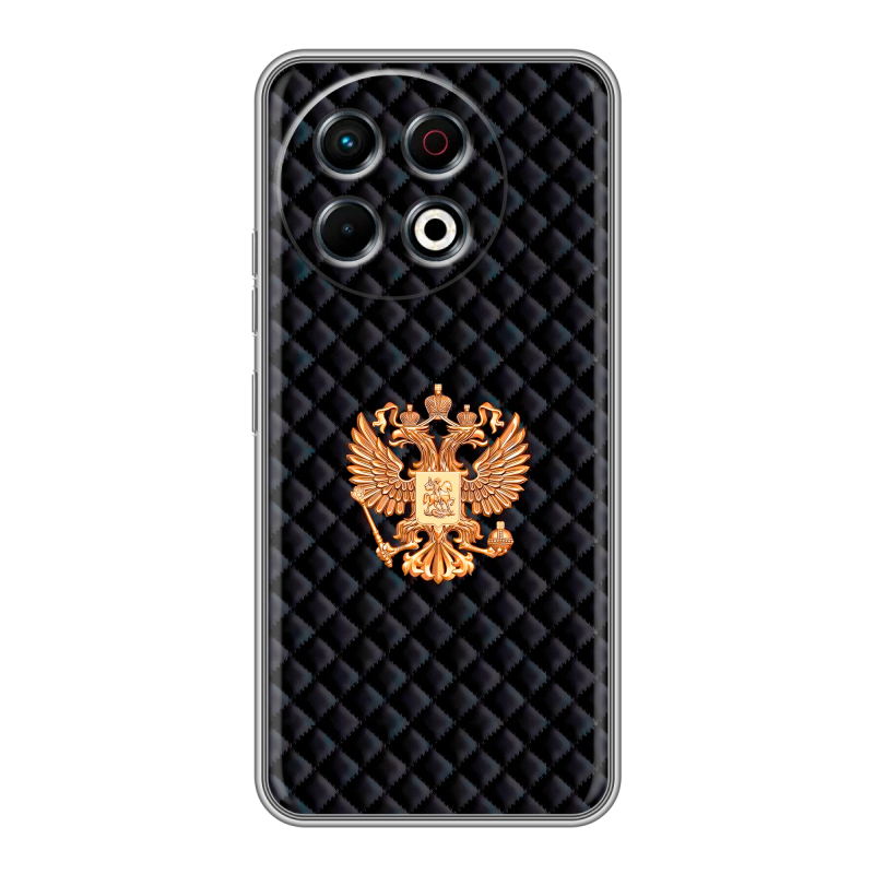 Силиконовый чехол на Tecno Spark 30 Pro с принтом Герб России принт Силиконовый чехол на Tecno Spark 30 Pro с принтом Герб России принт