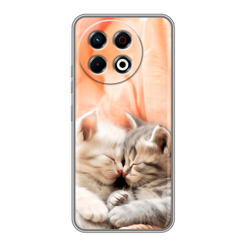 Силиконовый чехол на Tecno Spark 30 Pro с принтом Котята Силиконовый чехол на Tecno Spark 30 Pro с принтом Котята