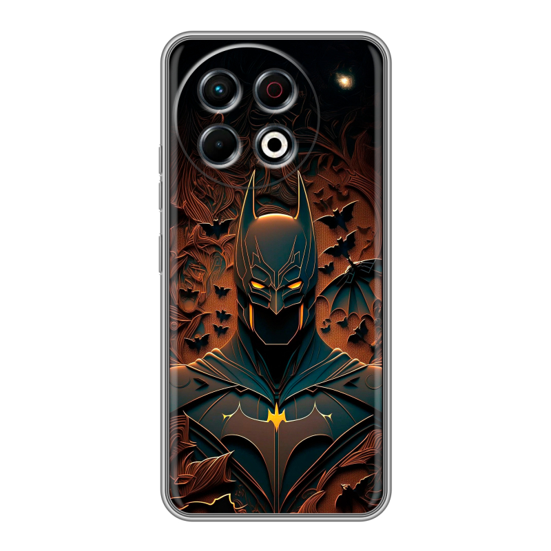 Силиконовый чехол на Tecno Spark 30 Pro с принтом Batman Бэтмен Силиконовый чехол на Tecno Spark 30 Pro с принтом Batman Бэтмен