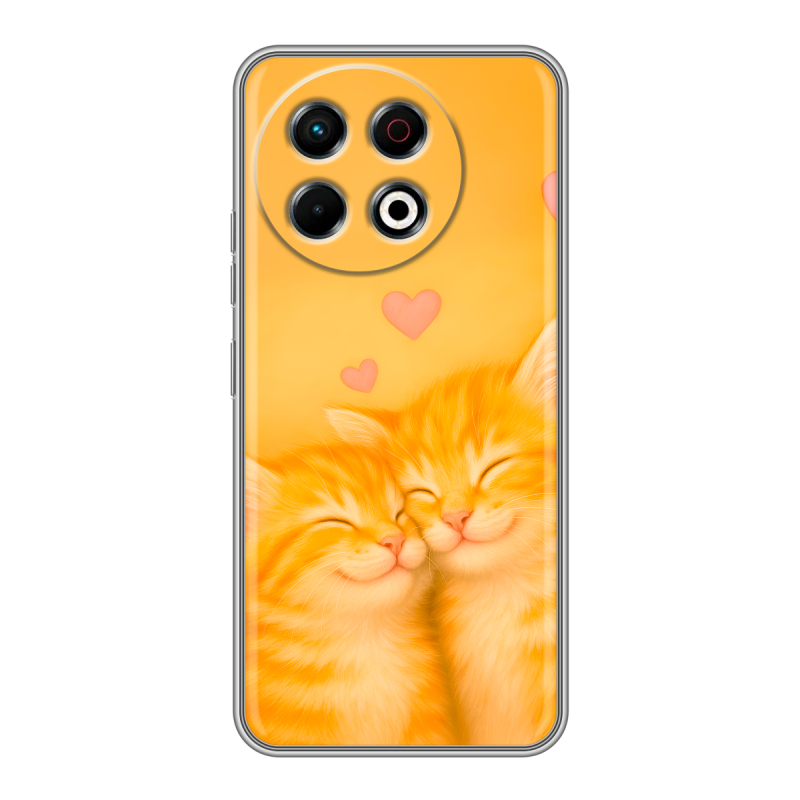 Силиконовый чехол на Tecno Spark 30 Pro с принтом Милые котята Силиконовый чехол на Tecno Spark 30 Pro с принтом Милые котята