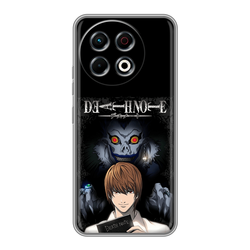 Силиконовый чехол на Tecno Spark 30 Pro с принтом Death note Тетрадь смерти Силиконовый чехол на Tecno Spark 30 Pro с принтом Death note Тетрадь смерти