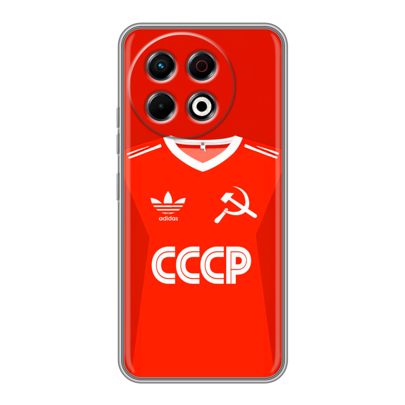 Силиконовый чехол на Tecno Spark 30 Pro с принтом Флаг Герб СССР Силиконовый чехол на Tecno Spark 30 Pro с принтом Флаг Герб СССР