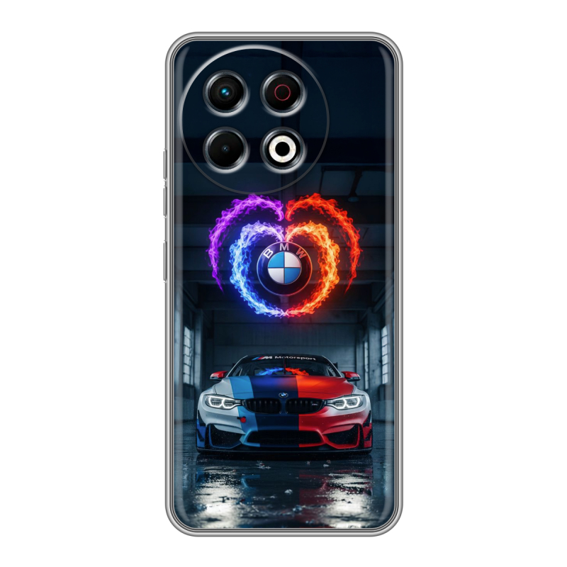 Силиконовый чехол на Tecno Spark 30 Pro с принтом BMW БМВ Силиконовый чехол на Tecno Spark 30 Pro с принтом BMW БМВ