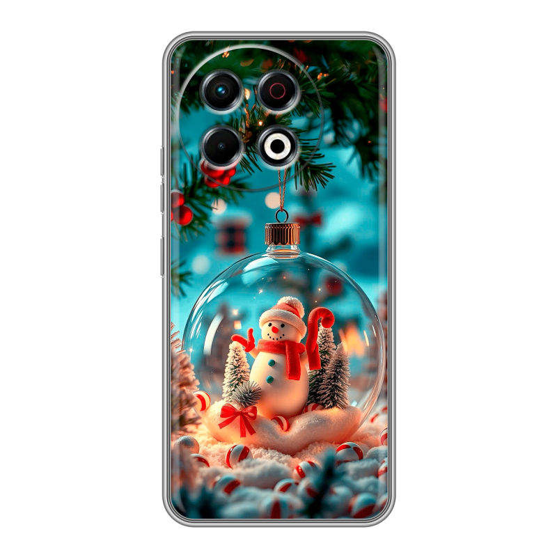 Силиконовый чехол на Tecno Spark 30 Pro с принтом Новый год Силиконовый чехол на Tecno Spark 30 Pro с принтом Новый год