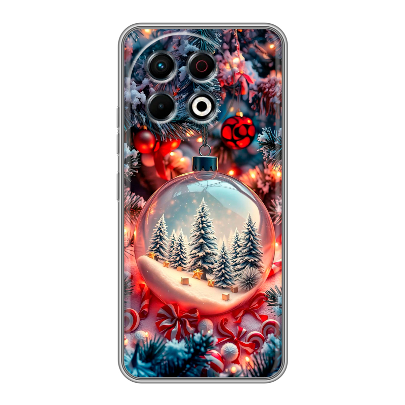 Силиконовый чехол на Tecno Spark 30 Pro с принтом Новый год Силиконовый чехол на Tecno Spark 30 Pro с принтом Новый год
