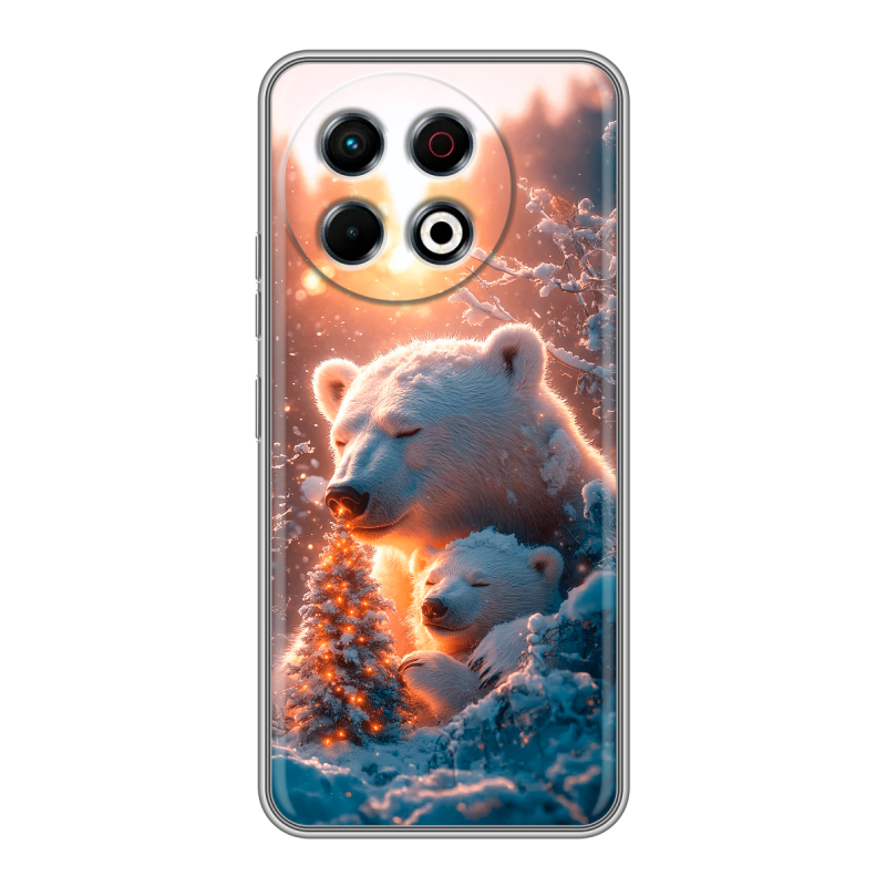 Силиконовый чехол на Tecno Spark 30 Pro с принтом Новый год Силиконовый чехол на Tecno Spark 30 Pro с принтом Новый год