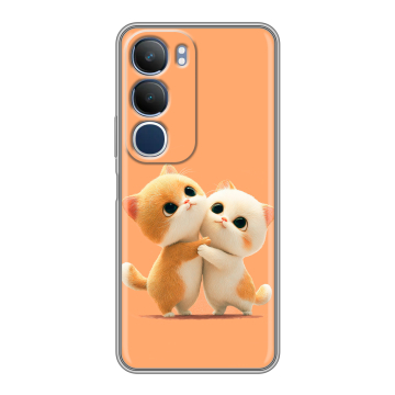 Силиконовый чехол на Vivo Y19s с принтом Милые котики