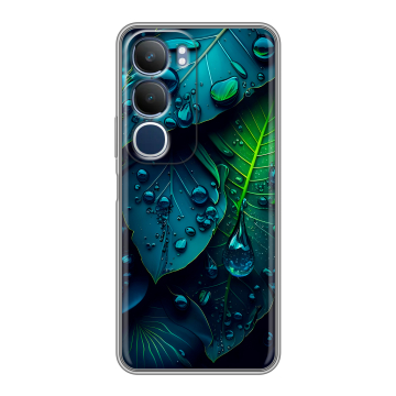 Силиконовый чехол на Vivo Y19s с принтом Листья