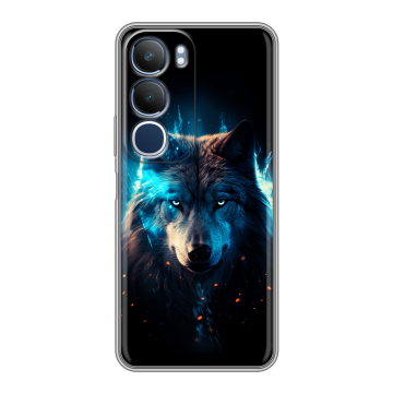 Силиконовый чехол на Vivo Y19s с принтом Волк ночной