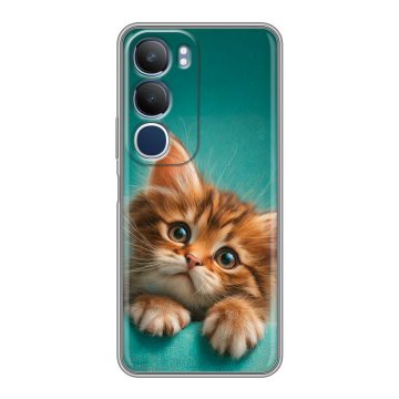 Силиконовый чехол на Vivo Y19s с принтом котенок