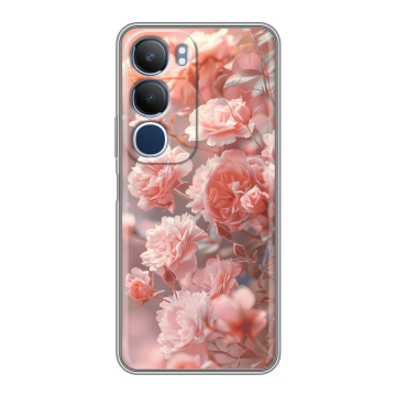 Силиконовый чехол на Vivo Y19s с принтом Розовые розы