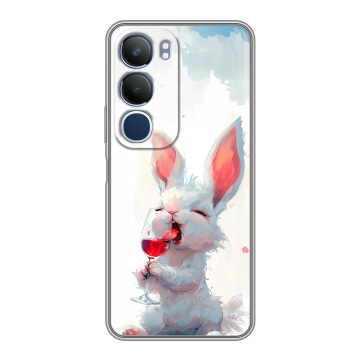 Силиконовый чехол на Vivo Y19s с принтом кролик зайчик