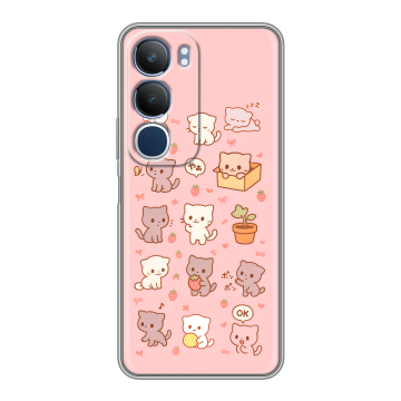 Силиконовый чехол на Vivo Y19s с принтом Hello Kitty Хелоу Кити