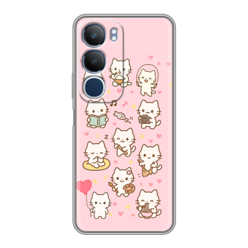Силиконовый чехол на Vivo Y19s с принтом Hello Kitty Хелоу Кити
