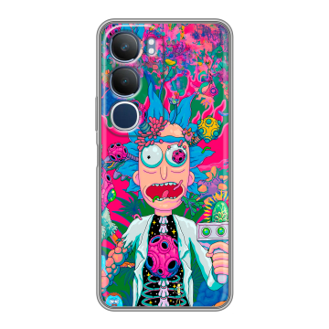 Силиконовый чехол на Vivo Y19s с принтом Рик и Морти Rick Morty