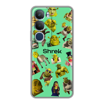Силиконовый чехол на Vivo Y19s с принтом Шрек Shrek Силиконовый чехол на Vivo Y19s с принтом Шрек Shrek
