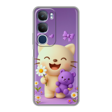 Силиконовый чехол на Vivo Y19s с принтом для девочек