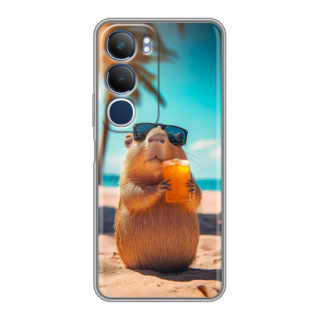 Силиконовый чехол на Vivo Y19s с принтом Капибара