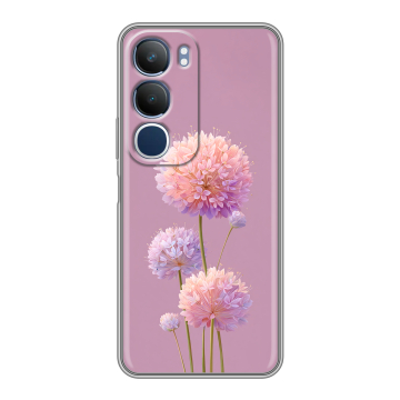 Силиконовый чехол на Vivo Y19s с принтом Цветы Силиконовый чехол на Vivo Y19s с принтом Цветы