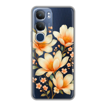 Силиконовый чехол на Vivo Y19s с принтом Цветы Силиконовый чехол на Vivo Y19s с принтом Цветы