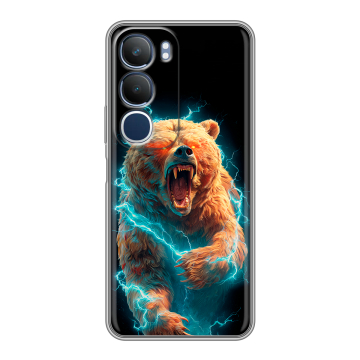 Силиконовый чехол на Vivo Y19s с принтом Медведь Силиконовый чехол на Vivo Y19s с принтом Медведь
