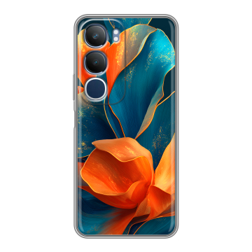 Силиконовый чехол на Vivo Y19s с принтом Цветы Силиконовый чехол на Vivo Y19s с принтом Цветы