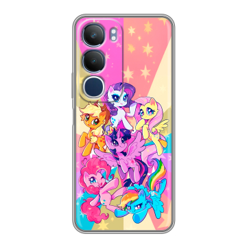 Силиконовый чехол на Vivo Y19s с принтом My little pony Дружба чудо