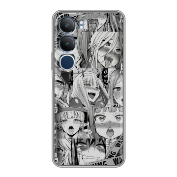 Силиконовый чехол на Vivo Y19s с принтом Ahegao Ахегао Аниме Силиконовый чехол на Vivo Y19s с принтом Ahegao Ахегао Аниме