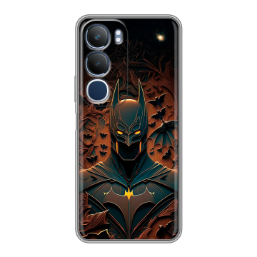 Силиконовый чехол на Vivo Y19s с принтом Batman Бэтмен Силиконовый чехол на Vivo Y19s с принтом Batman Бэтмен