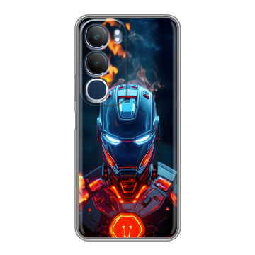 Силиконовый чехол на Vivo Y19s с принтом IronMan Железный человек