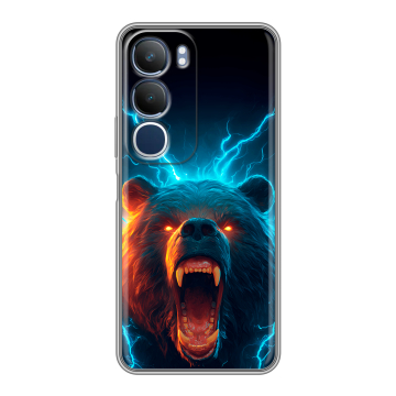 Силиконовый чехол на Vivo Y19s с принтом Медведь Силиконовый чехол на Vivo Y19s с принтом Медведь