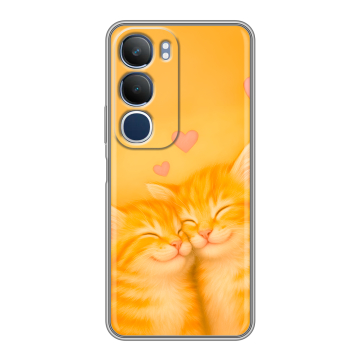 Силиконовый чехол на Vivo Y19s с принтом Милые котята