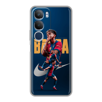 Силиконовый чехол на Vivo Y19s с принтом Барселона Barca Yamal 