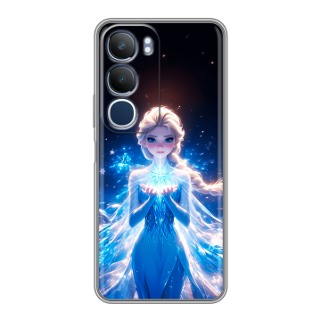 Силиконовый чехол на Vivo Y19s с принтом Холодное сердце Frozen