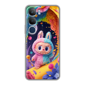 Силиконовый чехол на Vivo Y19s с принтом Labubu Лабубу