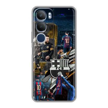 Силиконовый чехол на Vivo Y19s с принтом Messi Barcelona