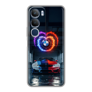 Силиконовый чехол на Vivo Y19s с принтом BMW БМВ